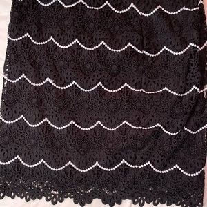 Black and white crochet Talbots dress